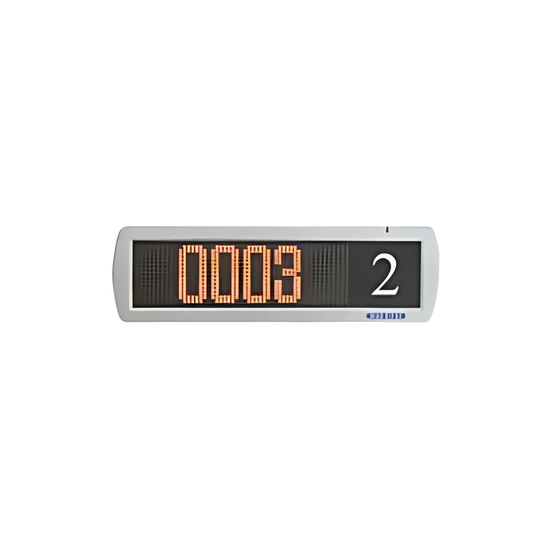 Wavetec digital counter display, showing numbers 0003 and 2. Wavetec digital counter display, showing numbers 0003 and 2.